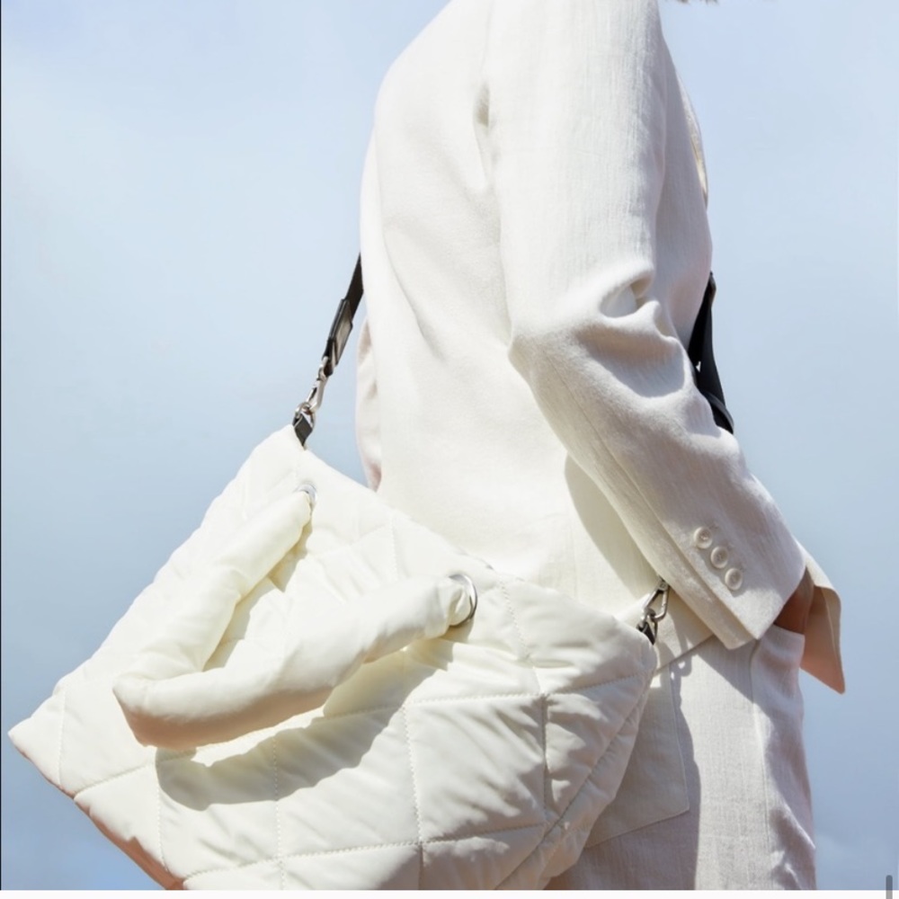 ZARA white quilted bag